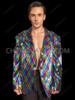 Dazzling Rainbow Pride Sequin Showman Blazer