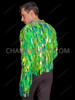 Neon Green Stardust Teardrop Sequin Rave Festival Men Jacket