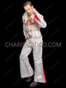 White Eagle Rhinestone Elvis-Inspired Jumpsuit 