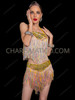 Pastel Rainbow Latin Dance Fringe Top and skirt 