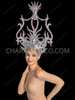 Celestial Fireburst Iridescent Crystal Showgirl Headdress