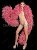 Dusty Rose Fluffy Fantasy Feather Showgirl Boa