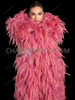 Dusty Rose Fluffy Fantasy Feather Showgirl Boa