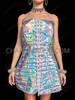 Iridescent Hologram Space Diva Clubwear Dress