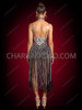 Iridescent Sequin Bodysuit with Dramatic Long Fringe Skirt