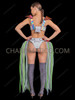 LED Light Up Futuristic Rave Top and Skirt Costume