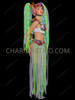 LED Light Up Futuristic Rave Top Costume Headdress Set