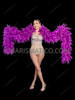 Voluminous Purple Feather-Effect Organza Ruffle Boa