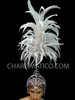 White Swan Feather Showgirl Headdress