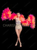 Sunset Flame Multi-Tone Feather-Effect Organza Ruffle Boa