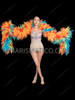 Tropical Sunset Multi-Tone Feather-Effect Organza Ruffle Boa