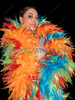 Tropical Sunset Multi-Tone Feather-Effect Organza Ruffle Boa