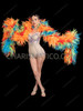 Tropical Sunset Multi-Tone Feather-Effect Organza Ruffle Boa