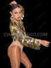 Gold and Silver Teardrop Sequin Drag Show Cropped Jacket 