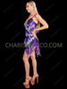 Purple Twilight Swirl Sequin Fringe Dance Dress