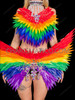 Pride Rainbow Feather Carnival Bra Costume Set