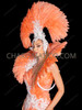 Peach Showstopper Feather Headdress and Wing Backpack Set