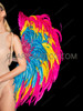 Carnival Explosion Rainbow Feather Angel Wings
