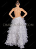 White Sparkling Ruffled Organza Drag Queen Skirt