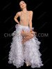 White Sparkling Ruffled Organza Drag Queen Skirt