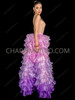 Fairy Dream Pink Purple Gradient Ruffle Organza Showgirl Skirt