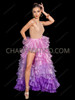 Fairy Dream Pink Purple Gradient Ruffle Organza Showgirl Skirt