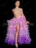 Fairy Dream Pink Purple Gradient Ruffle Organza Showgirl Skirt