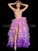 Fairy Dream Pink Purple Gradient Ruffle Organza Showgirl Skirt