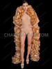 Aurora Gold Metallic Shine Ruffle Showgirl Cabaret Boa