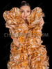 Aurora Gold Metallic Shine Ruffle Showgirl Cabaret Boa