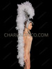 Snow Queen White Feather Boa Showgirl Headdress
