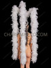 Snow Queen White Feather Boa Showgirl Headdress