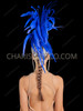 Royal Blue Mohawk Plume Crystal Drag Queen Headdress