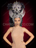 Celestial Raven Crystal Headdress & Feather Boa Fantasy Showgirl Backpack Set