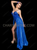 Sapphire Showstopper Sequin Leotard Gown with Wing Skirt