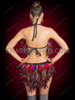 Multicolor Feather Carnival Samba Burlesque Dance Leotard