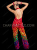 LGBT Pride Rainbow Sequin Halter Drag Queen Jumpsuit