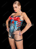 Futuristic Mugler-Inspired Motorcycle LED light Bustier Corset 