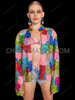 Colorful Patchwork Sequin EDM Raves Jacket 