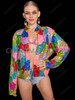 Colorful Patchwork Sequin EDM Raves Jacket 