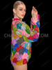 Colorful Patchwork Sequin EDM Raves Jacket 