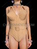 Nude Madonna-Inspired Iconic Cone Bra Bodysuit