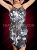 Silver Glam Showgirl Oversized Sequin Dance Dress