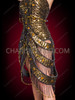 Iconic Gold Sequin Leotard Dress with Embellished Falling Layers