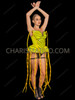 Futuristic Neon Yellow LED Light-Up Corset with Cascading Glow Strips