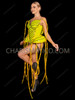 Futuristic Neon Yellow LED Light-Up Corset with Cascading Glow Strips