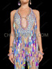 Sparkling Disco-Inspired Sequin Halter Jumpsuit