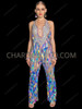 Sparkling Disco-Inspired Sequin Halter Jumpsuit