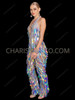Sparkling Disco-Inspired Sequin Halter Jumpsuit