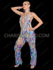 Sparkling Disco-Inspired Sequin Halter Jumpsuit